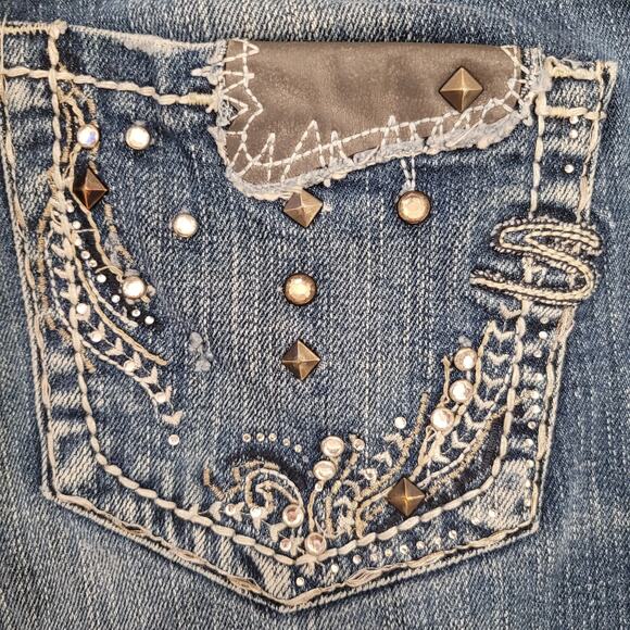 Silver Jeans Co Aiko Slim Boot Cut Low Rise Jeans 29X33 Actual: 31X31 Blue Bling - Picture 6 of 13